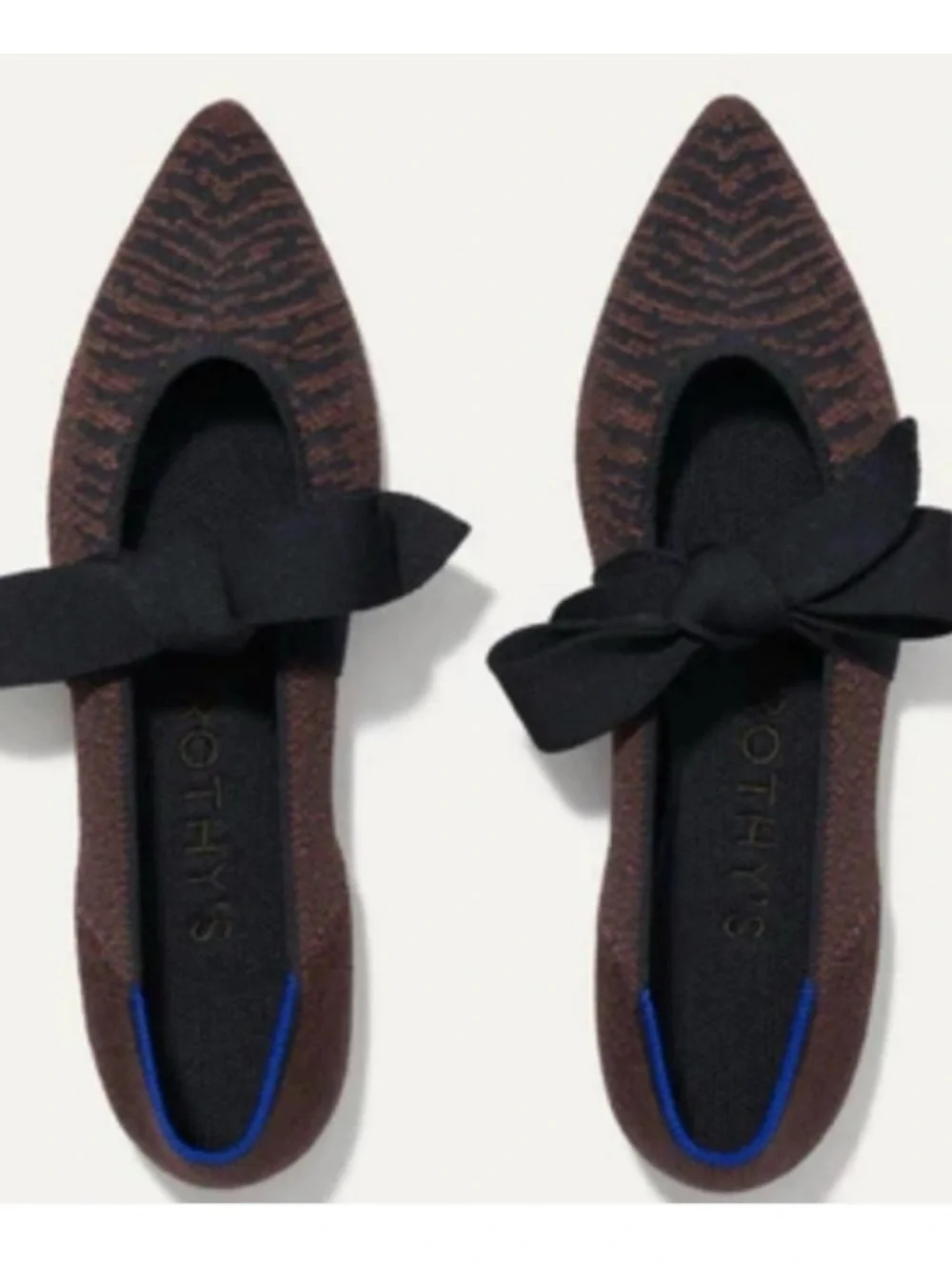 Women's Rothy's Retired The Point Mary Jane Twilight Flats with Bow Size 9 1010